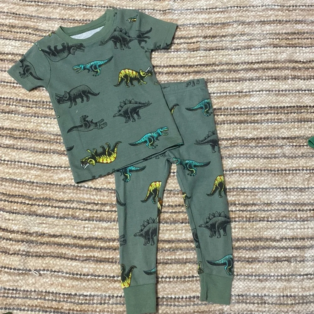 Carters Toddler Boy Matching Snug Fit Pajamas Sleepwear Set Lot 3 Pack